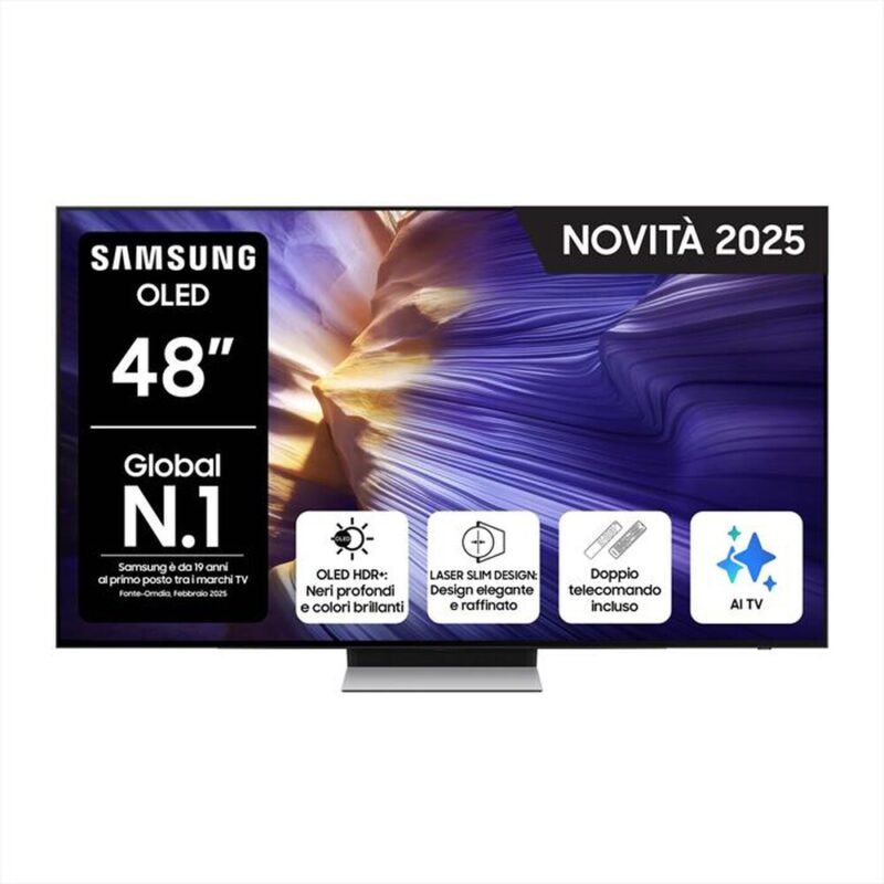 SAMSUNG - Smart TV OLED UHD 4K 48" QE48S90FAEXZT-Graphite Black