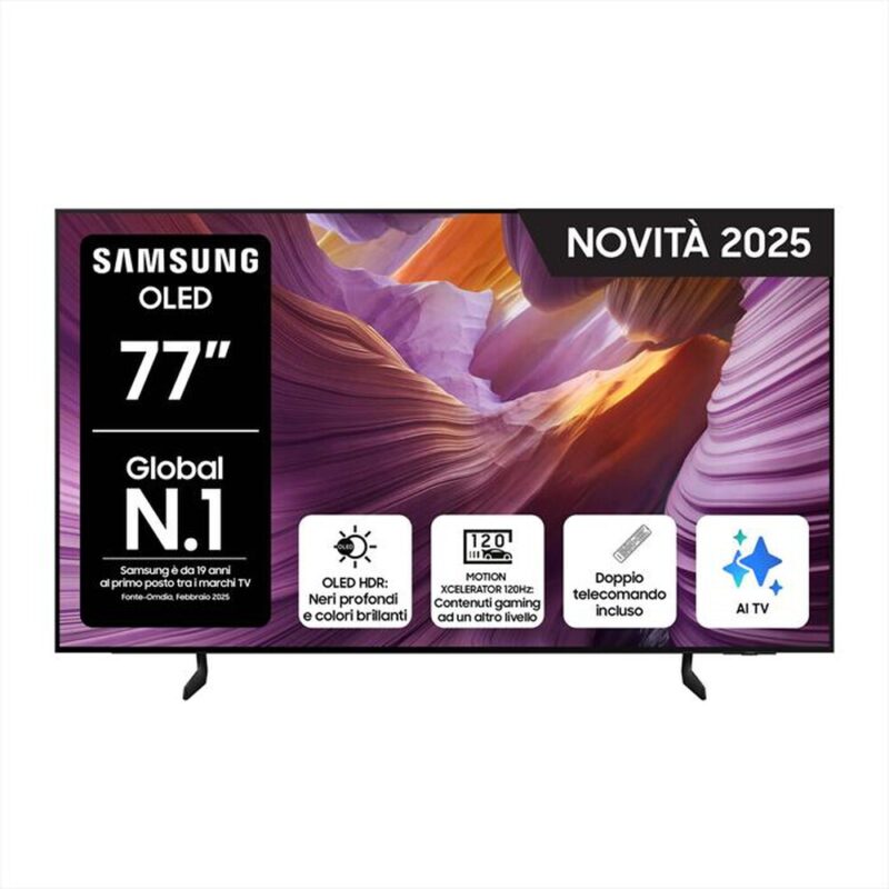 SAMSUNG - Smart TV OLED UHD 4K 77" QE77S85FAEXZT-Graphite Black