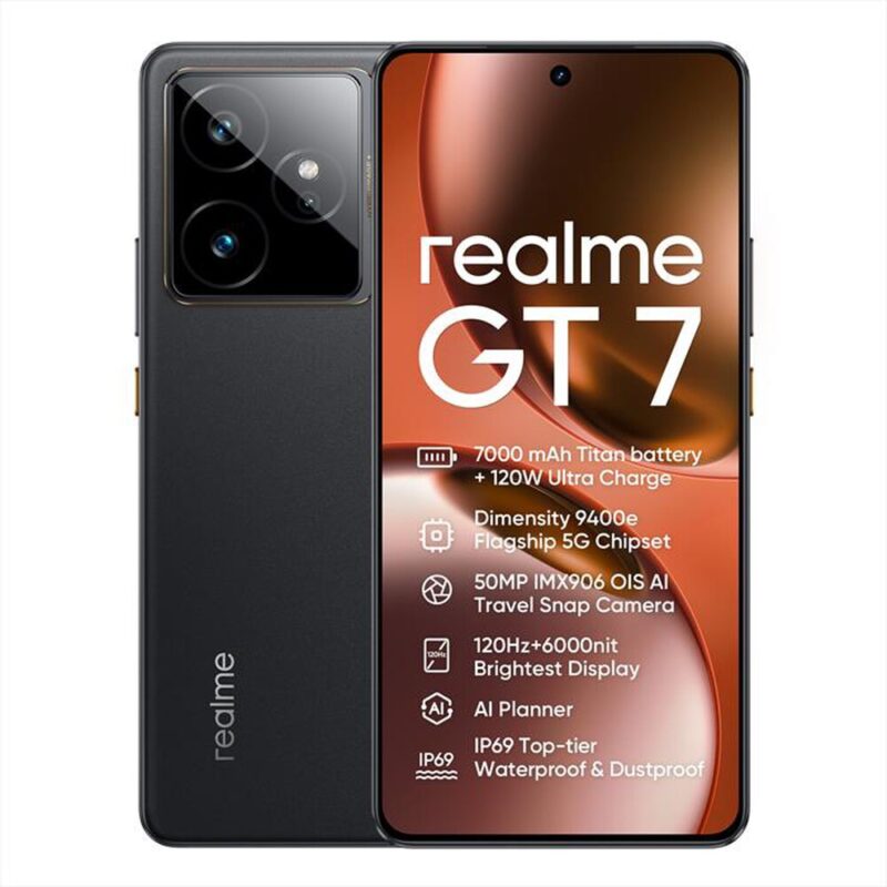 REALME - Smartphone GT7 5G512 GB 12GB-ICE SENSE BLACK